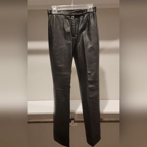 Ladies Black Leather Pants